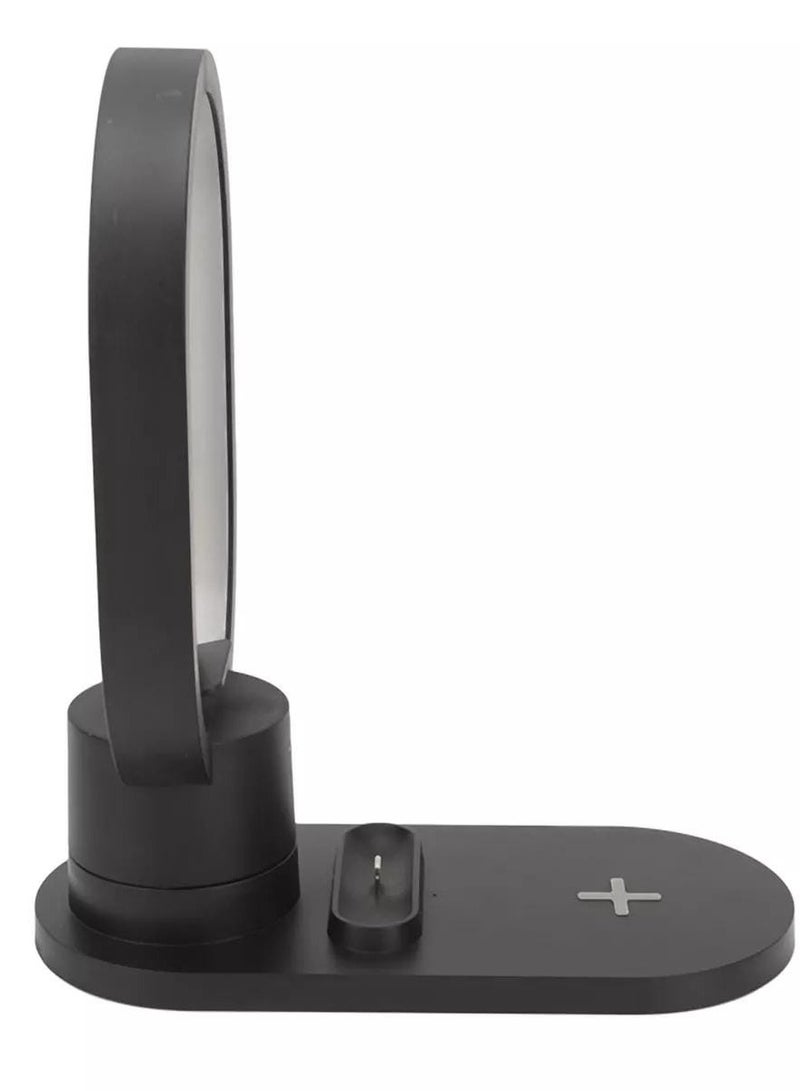 Multifunction 4 in 1 LED Fast Wireless Charger With Bedside Table Night Light With USB Port Support With Touch Control Table Lamp For Reading Bedroom Living Room And Offices