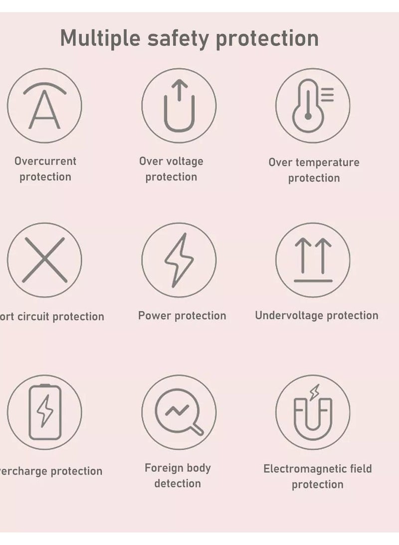 Multifunction 4 in 1 LED Fast Wireless Charger With Bedside Table Night Light With USB Port Support With Touch Control Table Lamp For Reading Bedroom Living Room And Offices