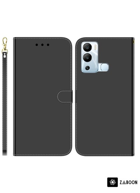 Protective Case For Infinix Hot 12i Imitated Mirror Surface Horizontal Flip Leather