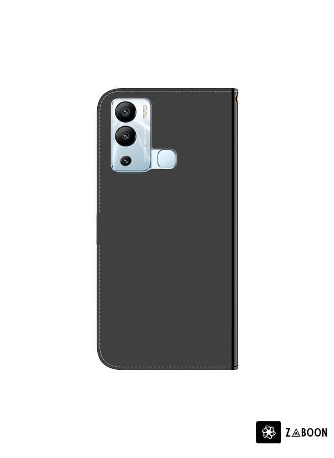 Protective Case For Infinix Hot 12i Imitated Mirror Surface Horizontal Flip Leather
