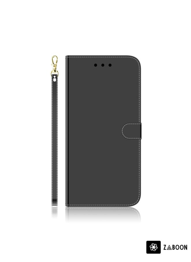 Protective Case For Infinix Hot 12i Imitated Mirror Surface Horizontal Flip Leather