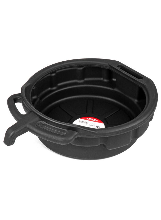 Oil drain pan with funnel 10L, 50cm