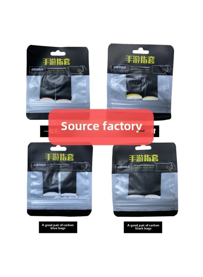 Source Hand Tour Elite Non-slip Chicken Eating Artifact King Ultra-thin Finger Coat Carbon Fiber Game Finger Coat-Product Color:A Pair Of Silver Cloth Finger Cots Wrapped  - Image 2