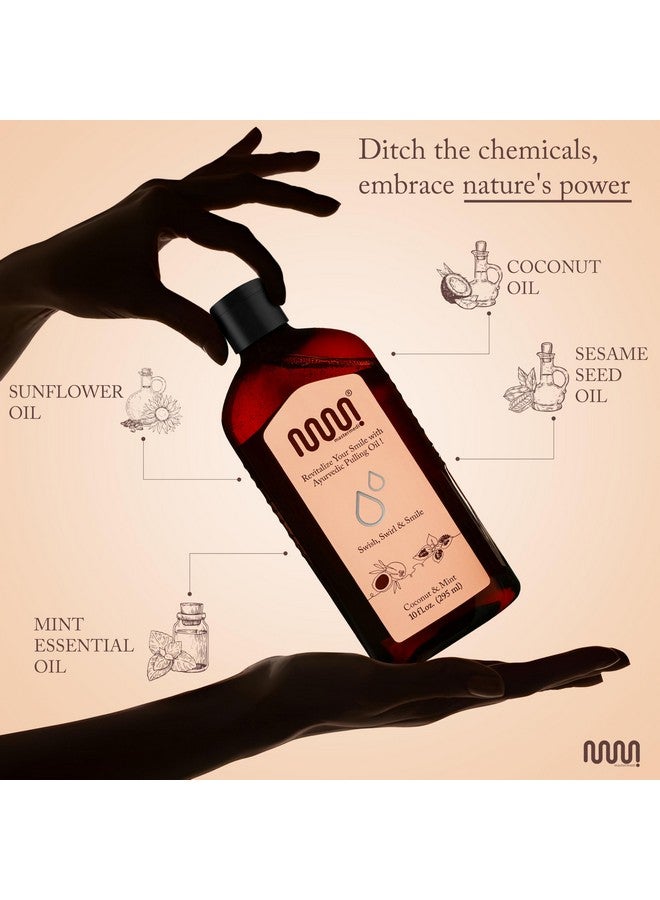 MasterMedi Coconut And Peppermint Oil Pulling (10 Fl.Oz), Mint Oil Pulling Mouthwash, Alcohol Free Natural Coconut Oil Pulling For Teeth Whitening,Fresh Breath And Healthier Gum (Pack Of 1) - Image 2