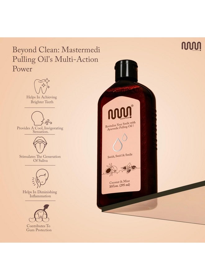 MasterMedi Coconut And Peppermint Oil Pulling (10 Fl.Oz), Mint Oil Pulling Mouthwash, Alcohol Free Natural Coconut Oil Pulling For Teeth Whitening,Fresh Breath And Healthier Gum (Pack Of 1) - Image 4