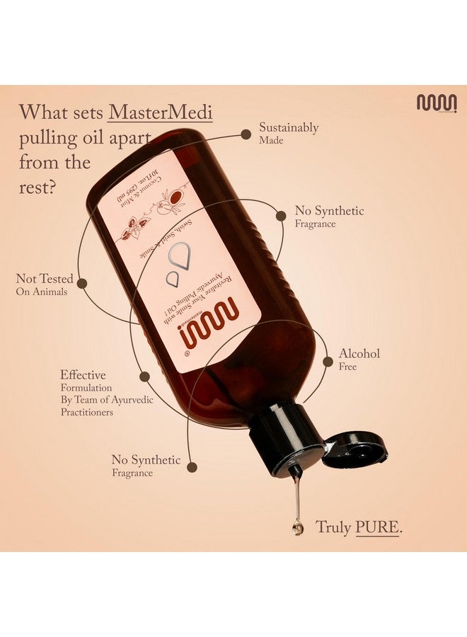 MasterMedi Coconut And Peppermint Oil Pulling (10 Fl.Oz), Mint Oil Pulling Mouthwash, Alcohol Free Natural Coconut Oil Pulling For Teeth Whitening,Fresh Breath And Healthier Gum (Pack Of 1) - Image 3