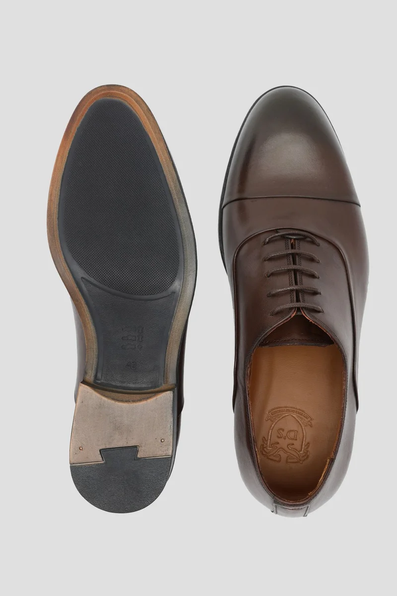 دي أس دامات D'S Groom Brown Classic Leather Shoes