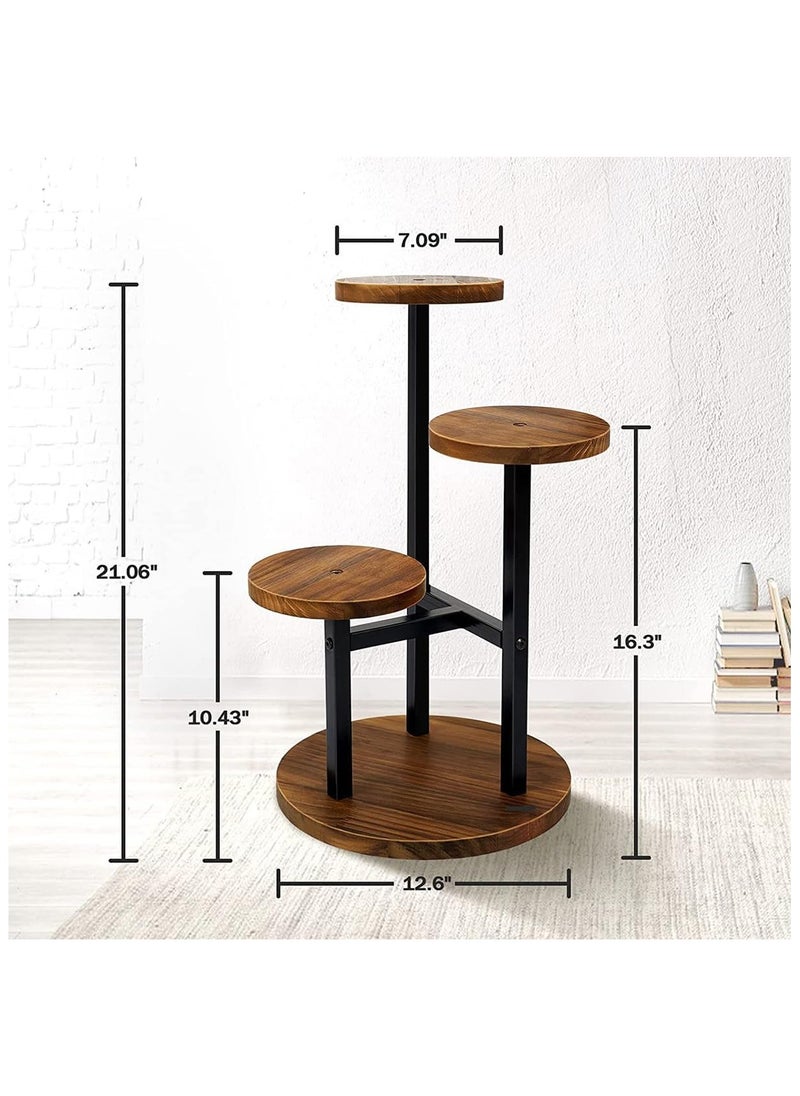 RATSAW 3 Tier Plant Stand Indoor, Wooden Corner Plant Shelf, Display Rack for Multiple Plants, Modern Style Planter Pot Holder, for Living Room Balcony Garden Patio  - Image 2