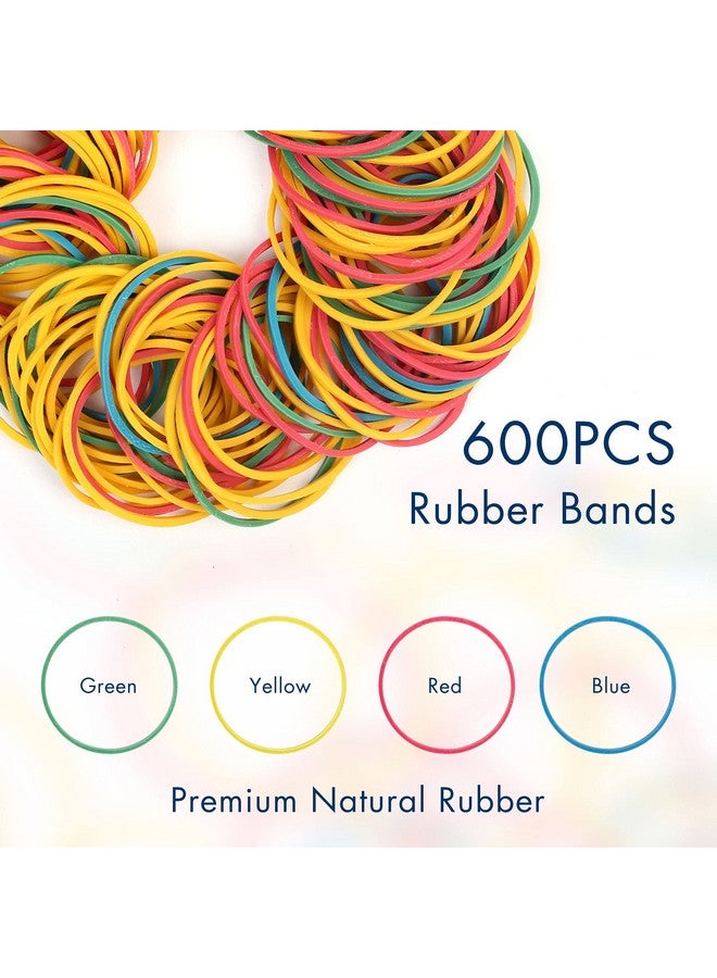 لوتفانسي أشرطة مطاطية، 600 قطعة، 1.77 بوصة (45 مم)، أشرطة مطاطية متينة قابلة للتمدد متعددة الألوان للصبغ التعادلي، اللوازم المكتبية - Image 3
