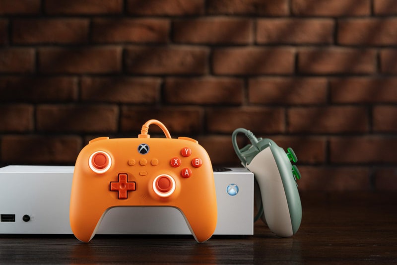 8BitDo Ultimate C Wired Controller for Xbox with Hall Effect Joysticks and Triggers, RGB Lighting Fire Ring, Compatible with Xbox Series X|S, Xbox One, Windows 10/11- Officially Licensed (Orange) - Image 2