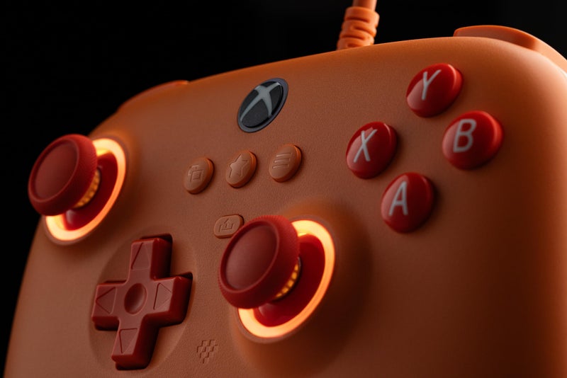8BitDo Ultimate C Wired Controller for Xbox with Hall Effect Joysticks and Triggers, RGB Lighting Fire Ring, Compatible with Xbox Series X|S, Xbox One, Windows 10/11- Officially Licensed (Orange) - Image 5