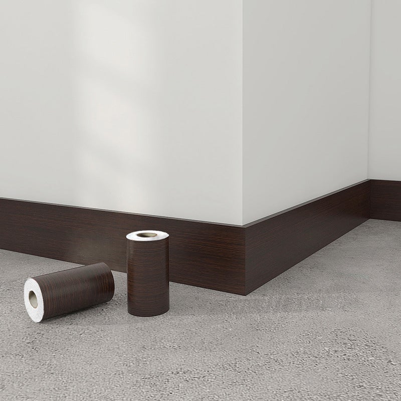 Wood Grain Waist Line Skirting Line Self-Adhesive Sticker Corner Line Door Frame Decorative Strip 10 Meters Refurbished Waterproof Moisture-Proof Sticker - Image 1