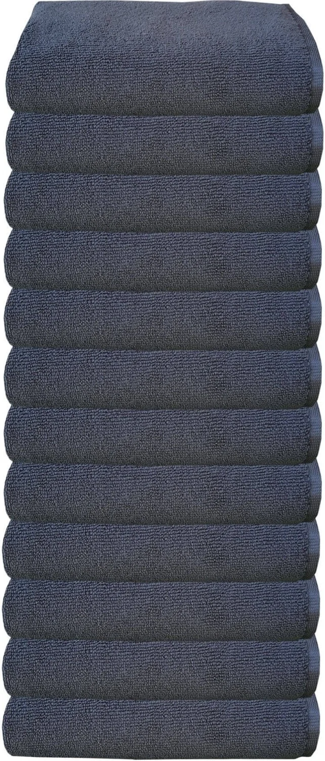 هيبسين راكيب Competing All 12 Pack Dye Resistant Microfiber Hand and Face Towels 50 x 90 cm