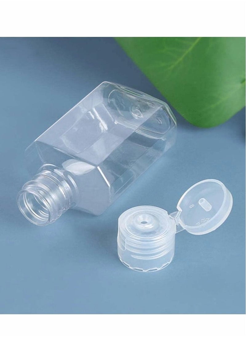 Travel Plastic Bottles, Clear with Flip Cap Portable Empty Hand Sanitizer, Refillable Reusable Bottles Squeezable Toiletry, Cosmetic for Home Outside Use - Image 5