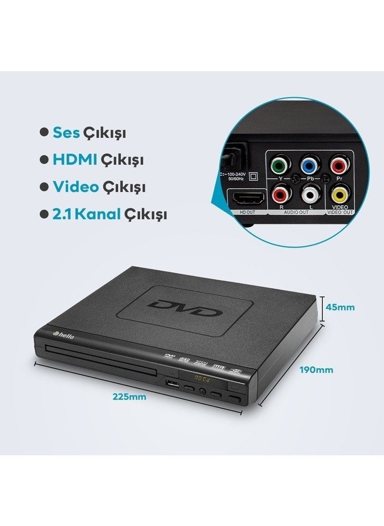 Hello - HL-5483 DVD Player with USB-HDMI-DIVX Control - Image 1