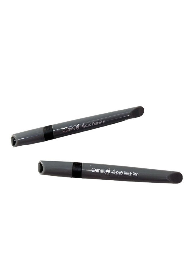 Camlin Artist Brush Medium Point Pen Set (Individual Black Color Pens - Set of 2 Pc.) from NOZOMI - Image 3