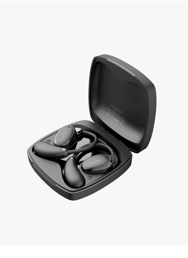 porodo - OWS Earbuds with Charging Case Up To 8H working Time / Touch Controls / Crisp Mic / Rich Bass / HIFI Stereo - Black - Image 1