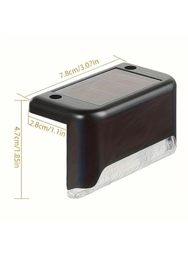 10pcs Black Solar Outdoor Lights For Garden Fence Stair Deck Terrace Decor - Image 5