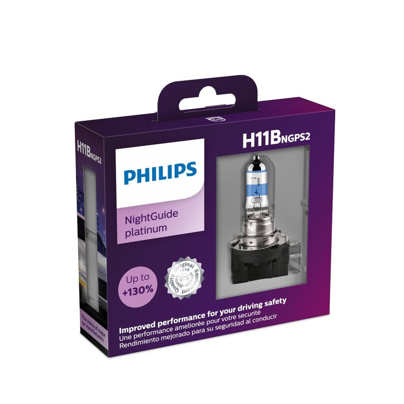 Philips automotive lighting H11B NightGuide Platinum Upgrade Headlight Bulb, Pack of 2 - Image 5