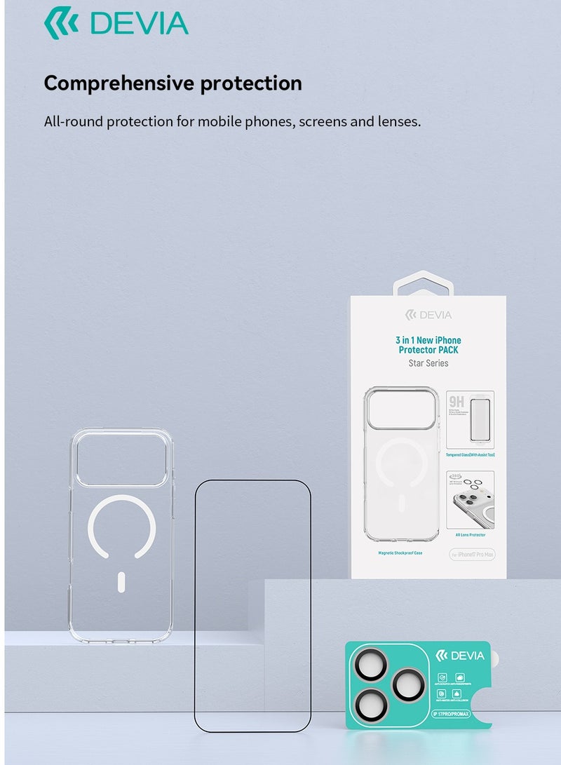 ديفيا بكج حماية كاملة للايفون 17بروماكس حماية شاشه وحماية عدسات وكفر MagSafeمع اداة تركيب في المنزل من ديفيا - Image 2