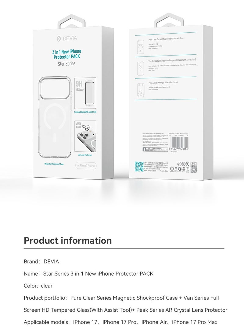ديفيا بكج حماية كاملة للايفون 17بروماكس حماية شاشه وحماية عدسات وكفر MagSafeمع اداة تركيب في المنزل من ديفيا - Image 3