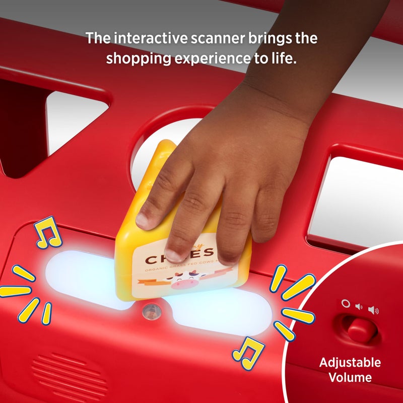 Radio Flyer Toddler Shopping Cart Walker with Wheels, Lights, and Sound for Ages 1+, Educational and Imaginative Play and Walk Behind - Image 5