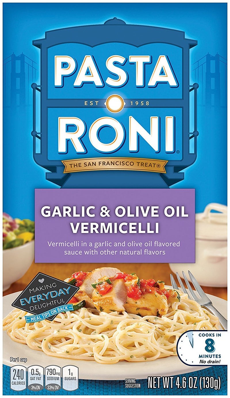 Pasta Roni Garlic Olive Oil Vermicelli Mix 46Ounce Boxes Pack of 12
