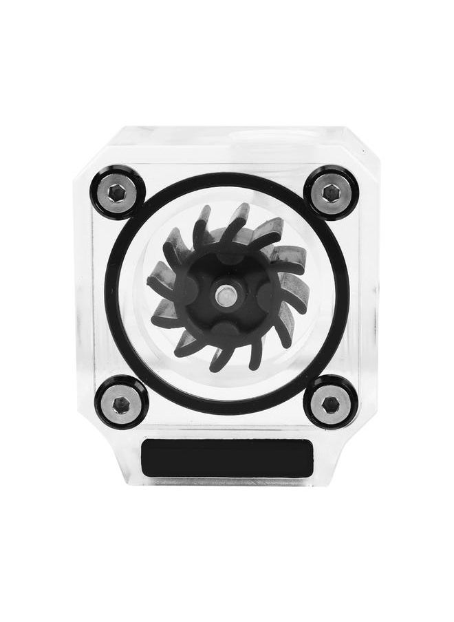 Thoraya G1/4" Thread Water Cooling Flow Meter Indicator 3-Way for PC Water Cooling System Acrylic Black  - Image 1