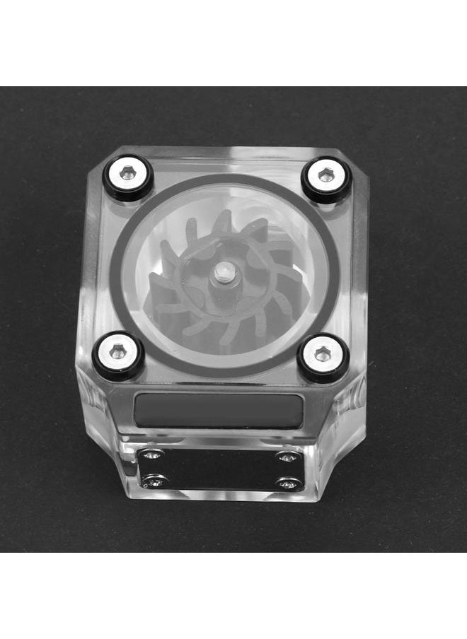 Thoraya G1/4" Thread Water Cooling Flow Meter Indicator 3-Way for PC Water Cooling System Acrylic Black  - Image 4