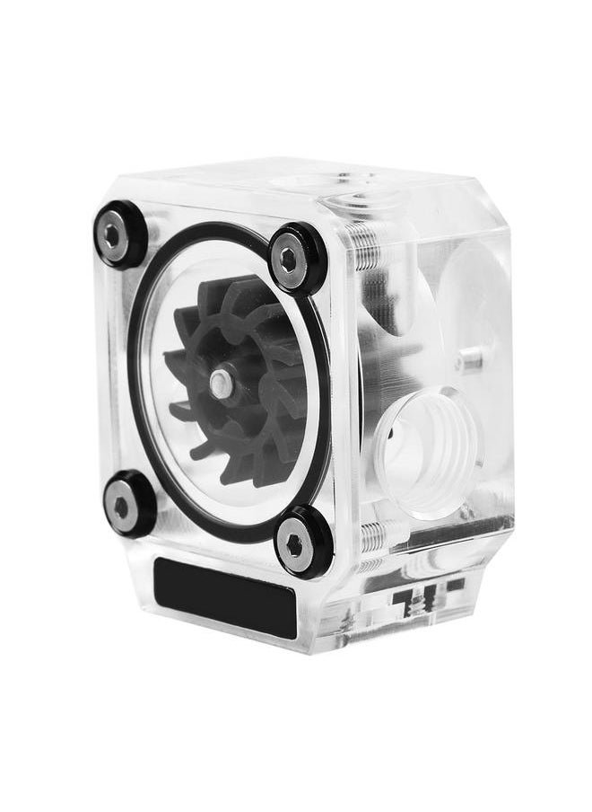 Thoraya G1/4" Thread Water Cooling Flow Meter Indicator 3-Way for PC Water Cooling System Acrylic Black  - Image 2