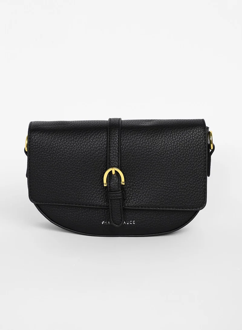 Haute Sauce Women's The Tang-Buckle Shoulder Bag - Midnight Black