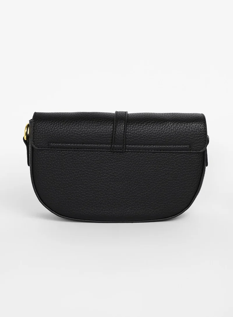 Haute Sauce Women's The Tang-Buckle Shoulder Bag - Midnight Black