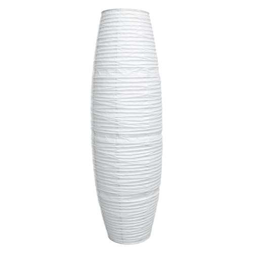 Uonlytech Paper Floor Lamp Shade Replacement Foldable Standing Lampshade Japanese Style Paper Floor Light Cover Accessories for Bedroom Floor Light White - Image 1