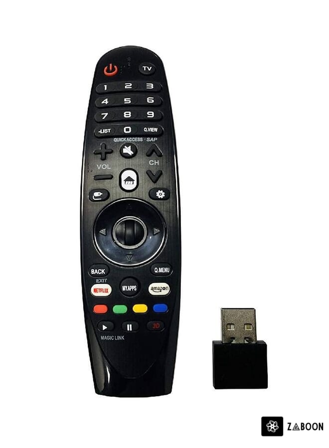 Zaboon MR-18/600 Replacement Magic TV Remote Control compatible with most LG Televisions Smart TVs Netflix and Prime Hot button Black