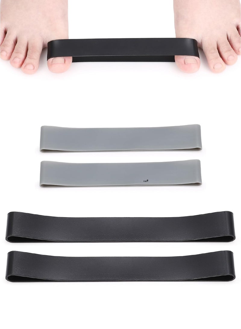 CHAMP KIT Toe Exercise Bands for Bunion Correction – 4 Resistance Loops in Black & Gray - Image 2