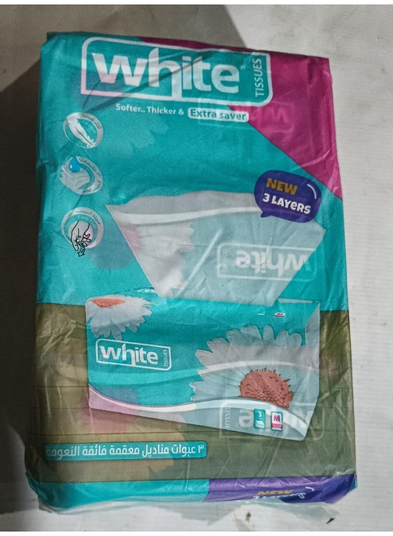 وايت مناديل للوجه 500 منديل، عبوة من 3 قطع - Image 4