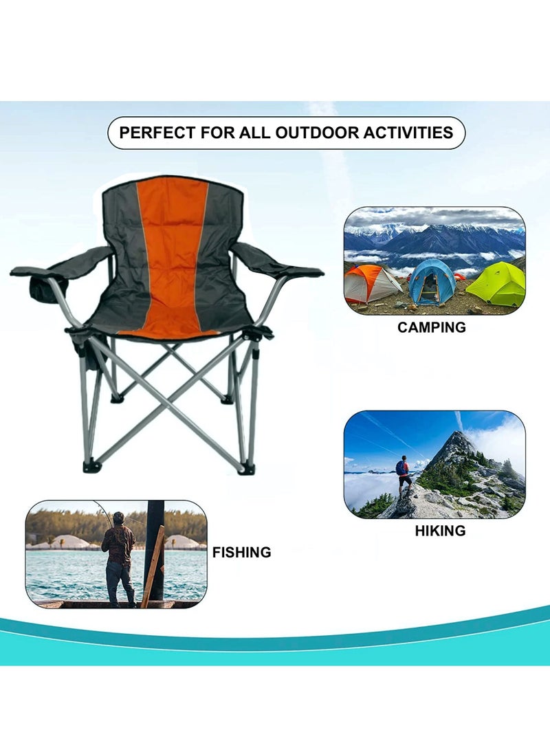 HEXAR كرسي شاطئ قابل للطي ومتين للتخييم مع حقيبة حمل للبالغين، كرسي تخييم خفيف الوزن قابل للطي للتخييم في الهواء الطلق والسفر على الشاطئ والنزهات والمشي لمسافات طويلة - كبير (أزرق) - Image 3