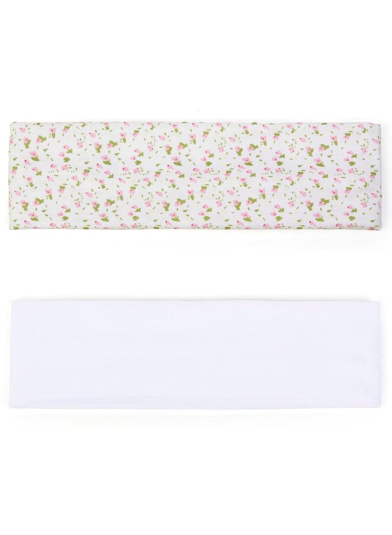 6 PCS Fashion Women's Headbands for Short Hair Non Slip Elastic Floral Hairbands, Soft Fabric Thick Stripe Head Bands for Girls, Valentine's Day Heart Headbands - Image 3