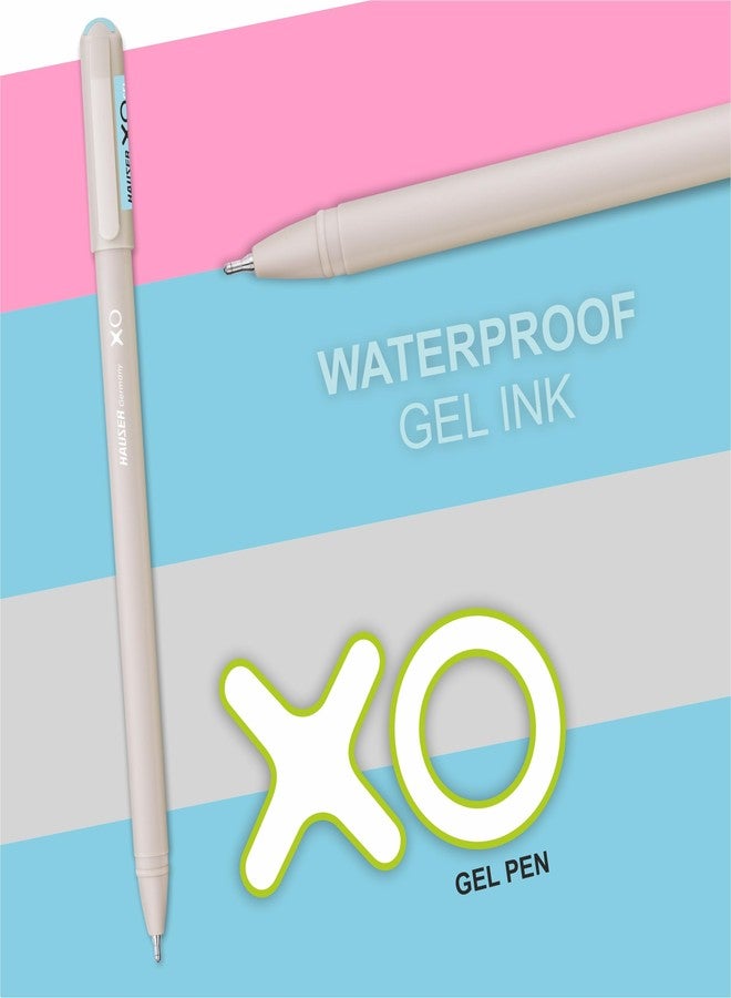 Hauser XO Gel Pen Blister Pack | Sleek Body & Minimalistic Design With Matt Finish | Solid Body Type, Low Viscosity Ink | Ultra Durable Tip | Blue Ink, Pack of 10 Pens - Image 4