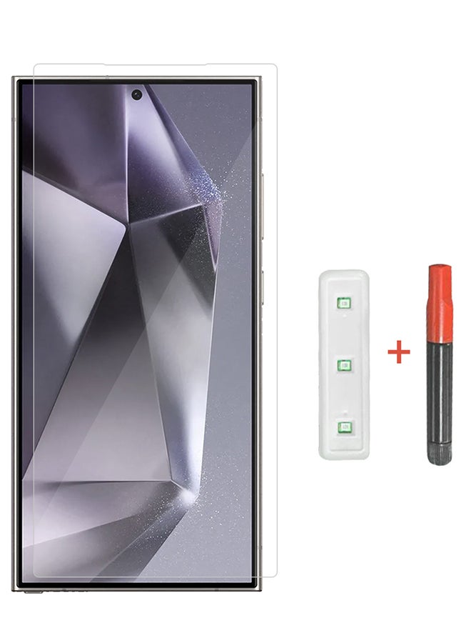 MARGOUN Samsung Galaxy S24 Ultra Screen Protector 9H Hardness HD Scratch Resistance Screen Protector UV Tempered Glass Film UV Glue Clear - Image 1