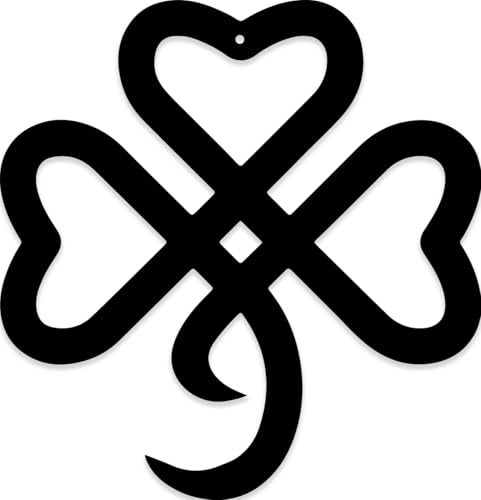 RESACO Shamrock Decorations St Patricks Day Decorations Shamrock Wreath Irish Celtic Gift for St Patty's Day Lucky Shamrock Ornament for Front Door Bathroom Laundry Room Home Office (Black) - Image 1