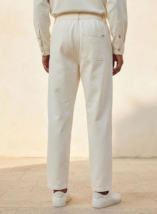 Lee Cooper WHITE Lee Cooper Straight Fit Mid Rise Jeans for Men | Best Price UAE