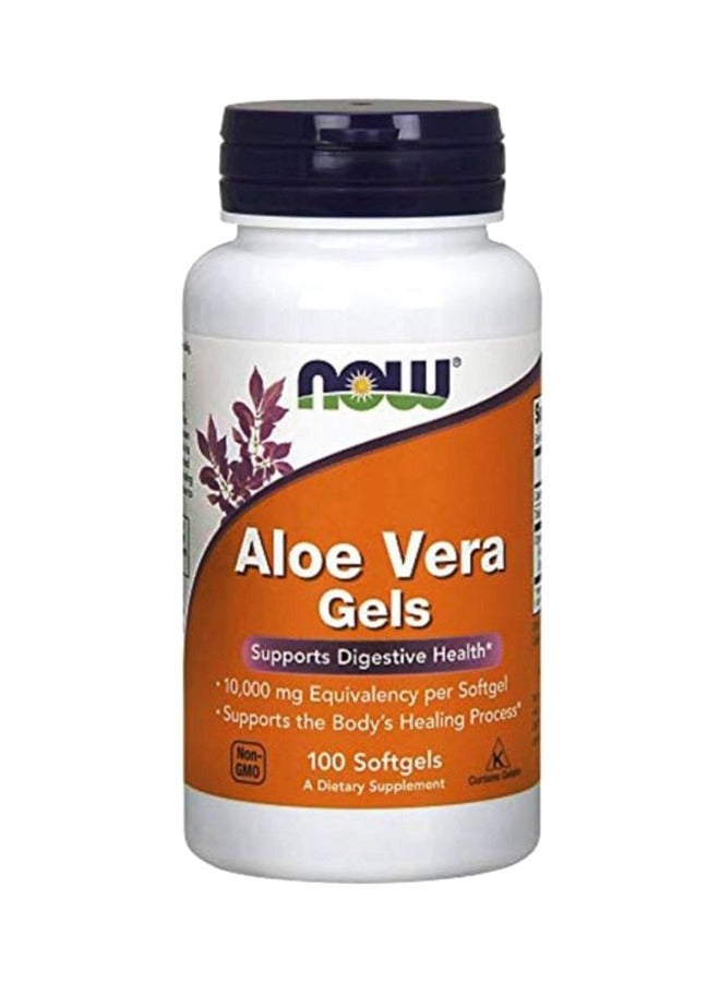 now Aloe Vera Gel Dietary Supplement - 100 Softgels - Image 1