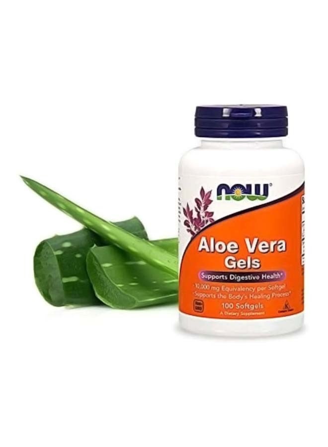 now Aloe Vera Gel Dietary Supplement - 100 Softgels - Image 3