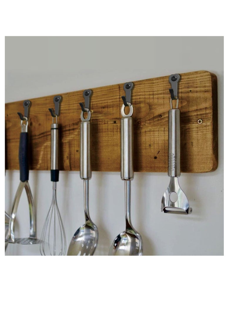 Wall Coat Hook, 15 PACK Black Coat Hook Heavy Duty with 30 Pieces Screws, Hat Hook Door Towel Hooks, Hooks Wall Mounted, Hooks for Wall, for Hanging, Towel, Key, Robe, Coats, Scarf  - Image 4