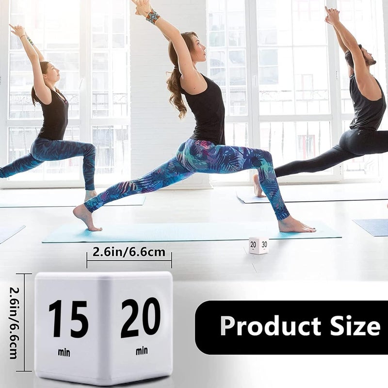 Potency Portable Timer Mini Timers Timers Gravity Sensor Flip Timer Kitchen Timer Workout Timer and Countdown Settings Pre Set Timer 15203060 Minute White - Image 3