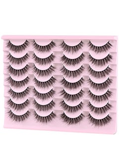 FARRED Lashes Natural Look Short Cat Eye Natural Lashes Fluffy Wispy False Eyelashes 14 Pairs Faux Mink Strip Eye Lashes Pack For Daily Makeup (F2 ; 7 14Mm)  - Image 4