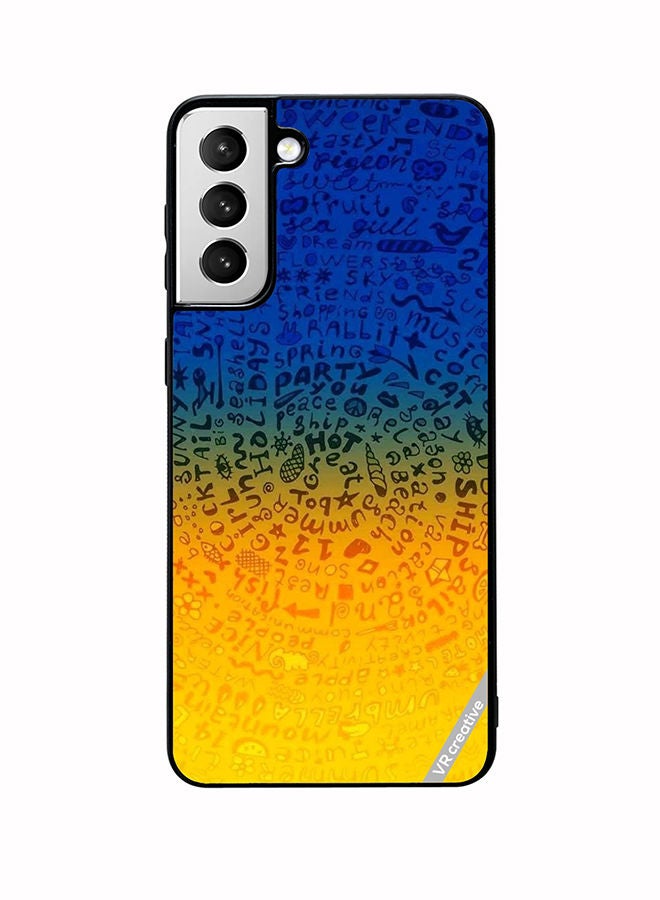 VR CREATIVE Protective Case Cover For Samsung Galaxy S22 Plus 5G Words Mixture Design Multicolour - Image 1