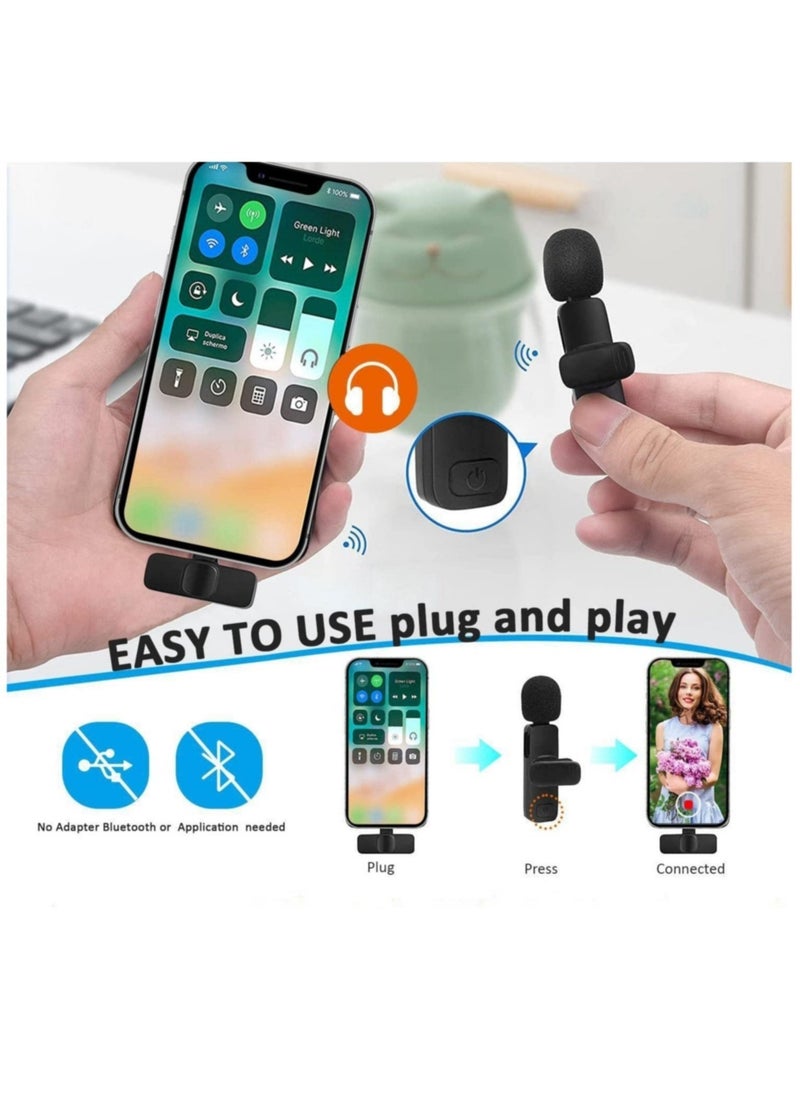 ELTRAZONE Professional Wireless Lavalier Lapel Microphone for iPhone, iPad - Cordless Omnidirectional Condenser Recording Mic for Interview Video Podcast Vlog YouTubeAbout this item Easy Automatic Connection: T - Image 4