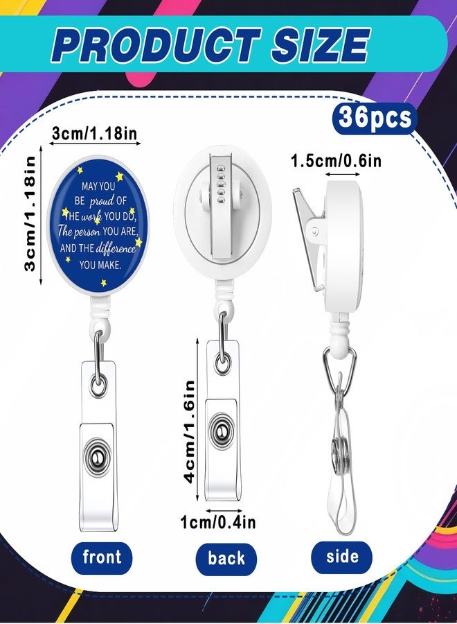 Engrowtic Appreciation Retractable ID Badge Holder Employee Gift May You Be Proud of The Difference You Make Badge Reel with Clip Gifts for Gift Coworker Nurse (36, Colorful) - Image 2